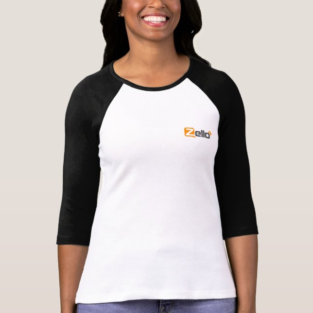 Camisa do Raglan das mulheres de Zello (Frente)