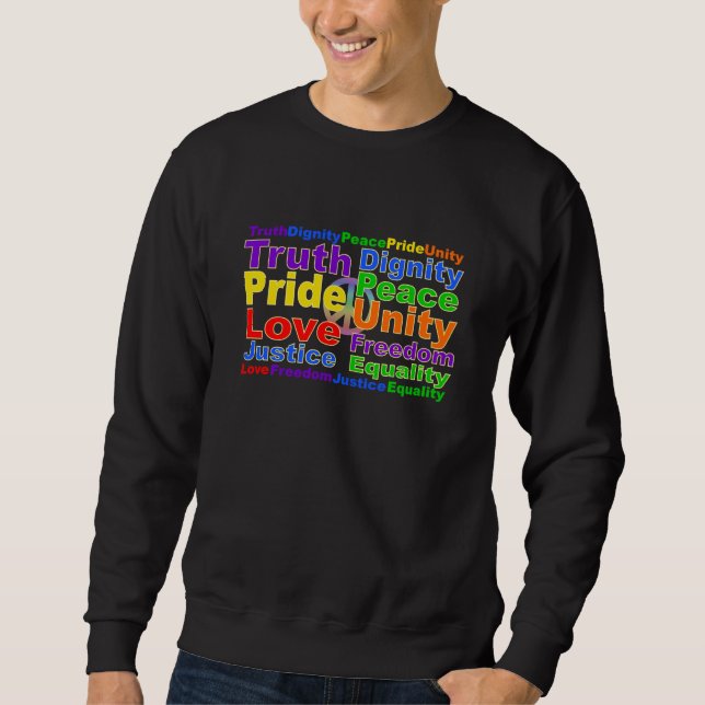 Camisa do Rainbow Values - escolha estilo e cor (Frente)