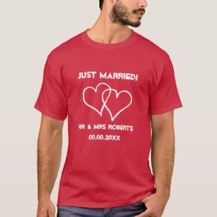 Camisa do recem casados Sr. & Sra. t para recém-ca