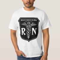 Camisa do RN t da enfermeira diplomada com símbolo