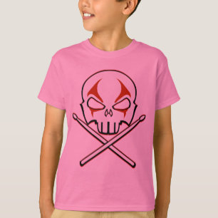 Camisa do Rock & Roll Kid Camisa do Drummer de Met