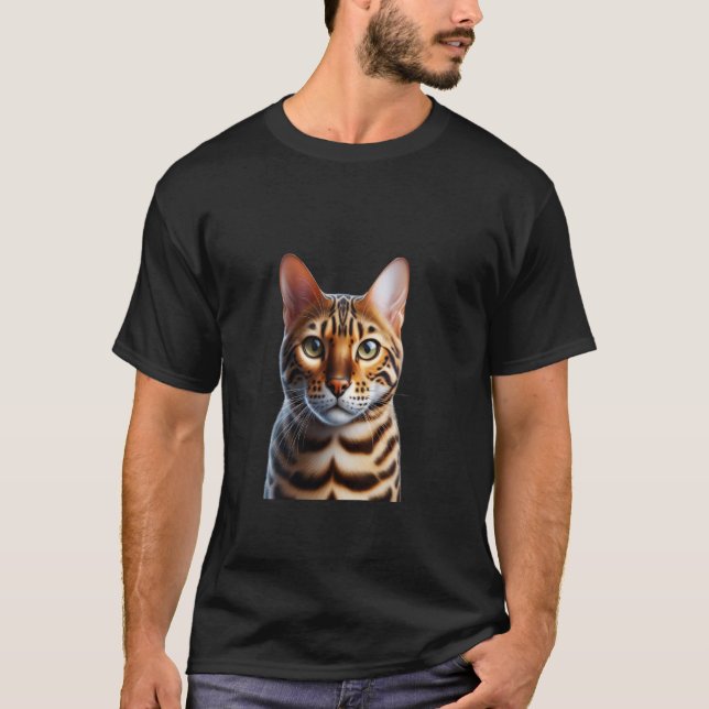 Camisa do Rosto de Gato Bengal - Kit de Roupas de  (Frente)