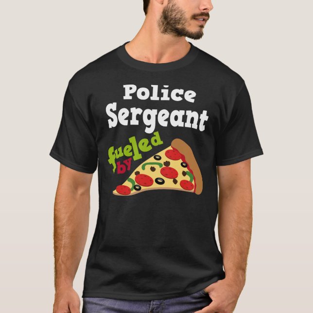 Camisa do sargento de polícia pizza (engraçada) T (Frente)