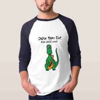 Camisa do saxofone do dinossauro da idade avançada