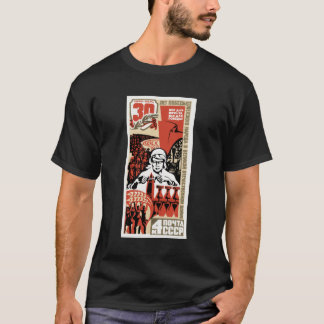 Camisa do selo comemorativo T do soviete WWII