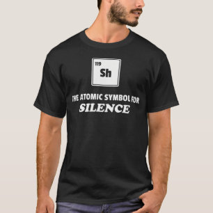 Camisa do Símbolo Atômico Para Silêncio Química Di