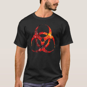 Camisa do símbolo t do Biohazard