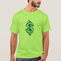 camisa do sinal de dólar