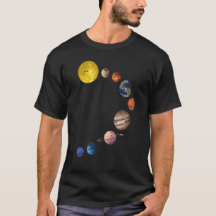 Camisa do Sistema Solar T - Planetas Espaciais Rea