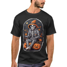 Camisa do Skeleton do Dia das Bruxas