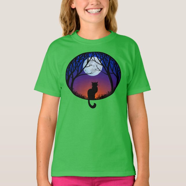 Camisa do Sobrelota de Gato da Garota (Frente)