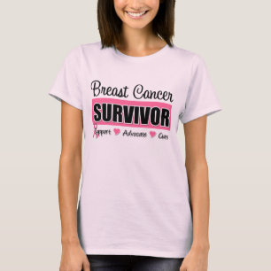 Camisa do sobrevivente do cancro da mama