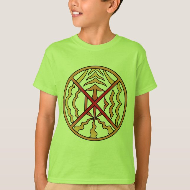 Camisa do Sol Tribal de Elementos para Crianças de (Frente)