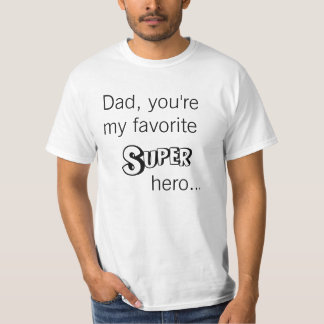 Camisa do super-herói do dia dos pais