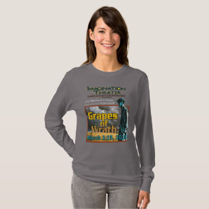 Camisa do T das mulheres - Capa longa