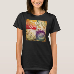 Camisa do T das mulheres da aguarela da natureza