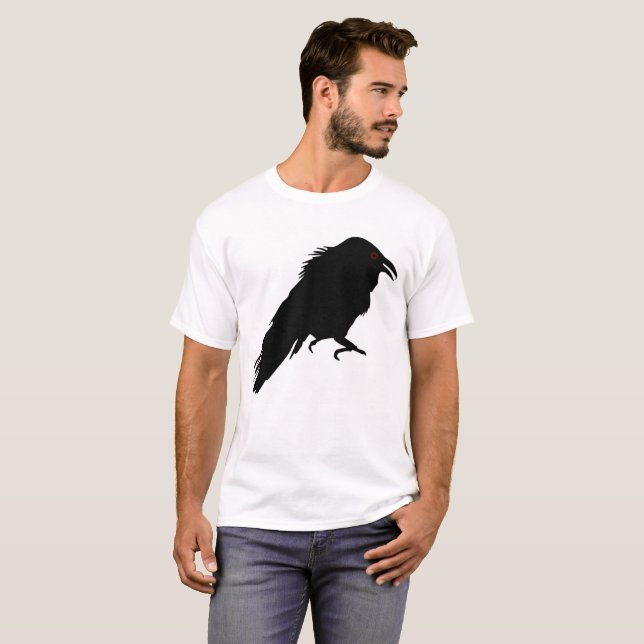 Camisa do T dos homens do corvo (Frente Completa)