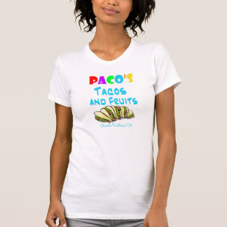 Camisa do Tacos de Pacos (mulher 2-sided cabida)