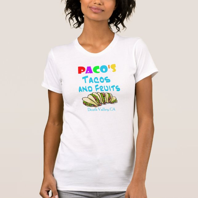 Camisa do Tacos de Pacos (mulher 2-sided cabida) (Frente)