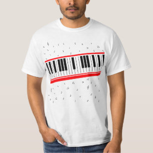 Camisa do teclado de piano do valor