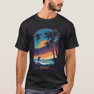 Camisa do tema da praia do Mens