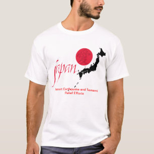 Camisa do terremoto de Japão e da camisa do alivi