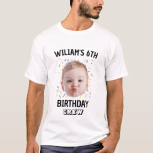 Camisa do Time de Aniversário Infantil com Foto Pe