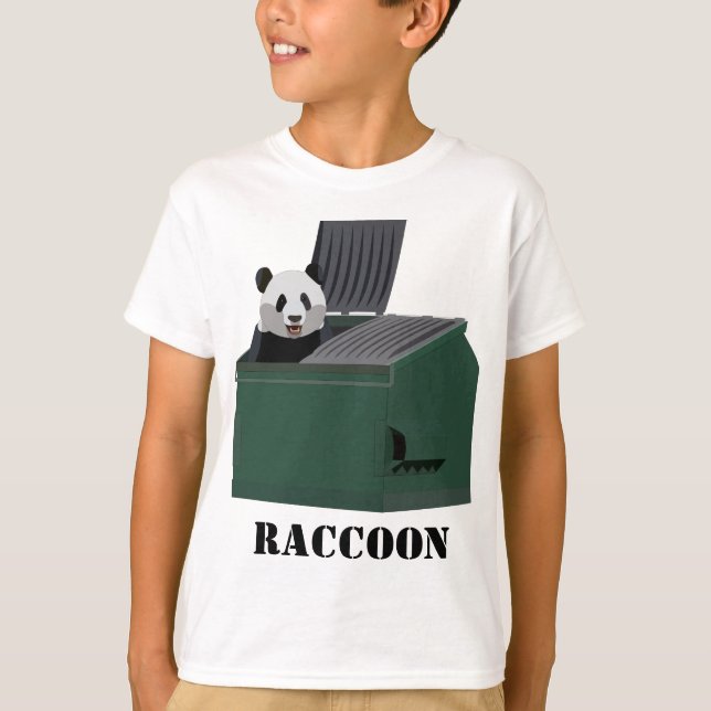 Camisa do Trash Panda que diz RACCOON (Frente)