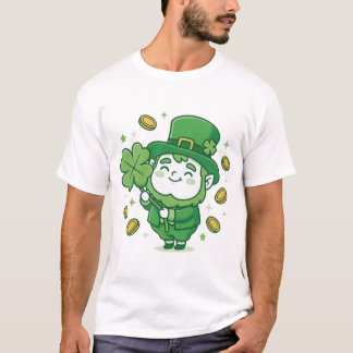 Camisa do Trevo da Sorte do Leprechaun Fofo