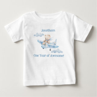 Camisa do Ursinho de Pelúcia no Primeiro Aniversár