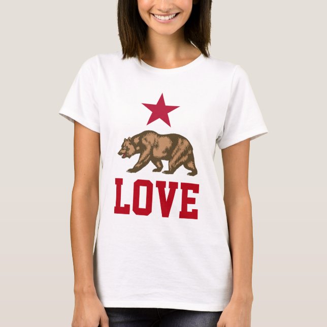 Camisa do urso da república de Califórnia do amor (Frente)