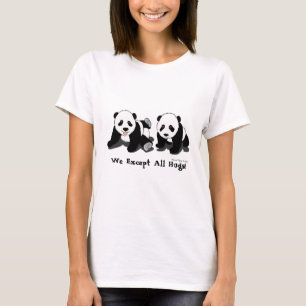 Camisa do urso de panda da boneca das senhoras