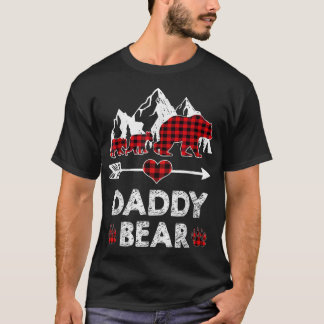 Camisa Do Urso Do pai, Urso Do Pai Do Buffalo Verm