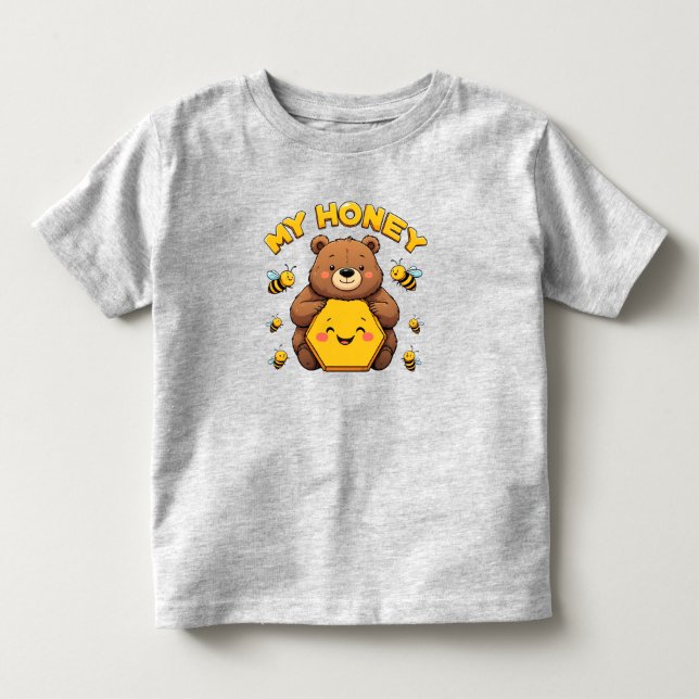 🐻 Camisa do Urso e Abelhas para Presente de Anive (Frente)