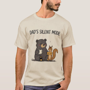 Camisa do Urso Engraçado no Modo Silencioso do Pap