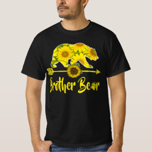 Camisa do Urso Irmão Girassol Engraçado Mãe Pai