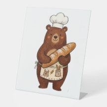 Camisa do Urso Padeiro de Lápis de Cor Fofo com Pã