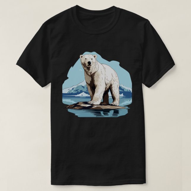 Camisa do Urso Polar Ártico 10 (Frente do Design)