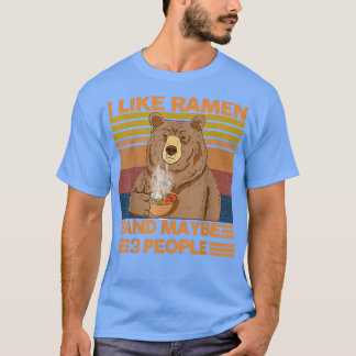 Camisa Do Urso Vintage Eu Gosto De Ramen E Talvez