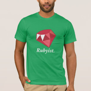 Camisa do verde do programador do rubi de Rubyist
