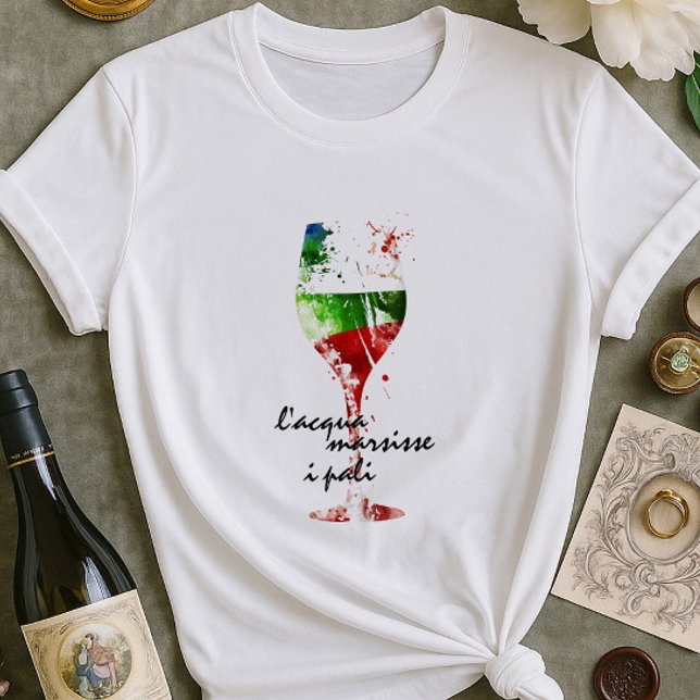 Camisa Do Vinho Italiano | Gráfico na moda Vino (Criador carregado)