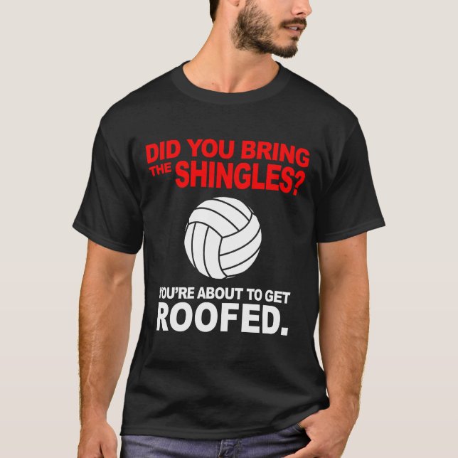 Camisa do voleibol: Telhado com a bola (Frente)