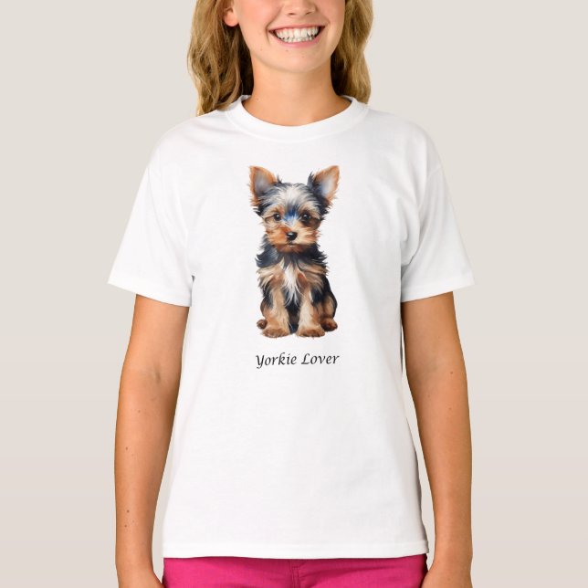 Camisa do Yorkie Lover - Camisa do Yorkie bonito (Frente)