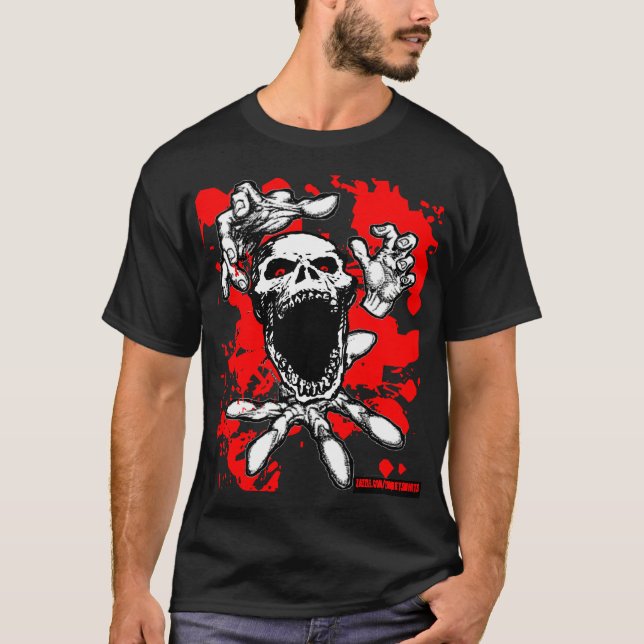 Camisa do zombi do Spatter do sangue (Frente)