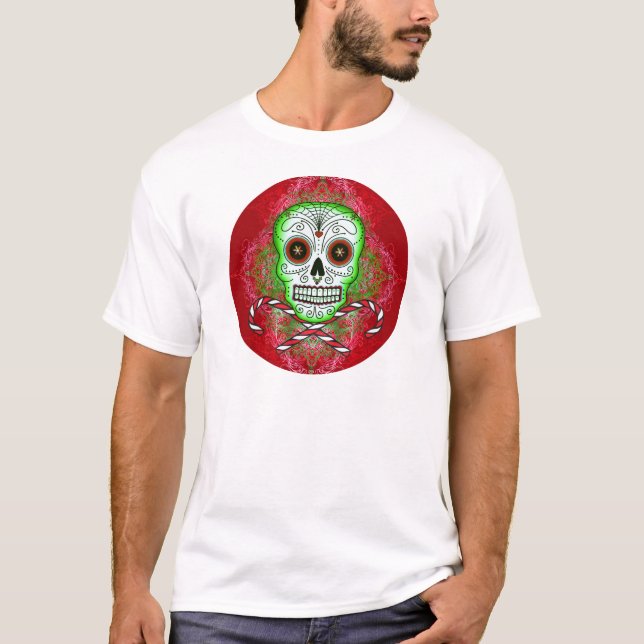 Camisa dos bastões do crânio e de doces (Frente)