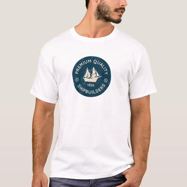 Camisa dos construtores de navios do vintage (Frente)