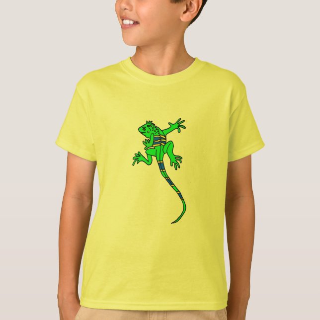 Camisa dos desenhos animados da iguana do ANÚNCIO (Frente)