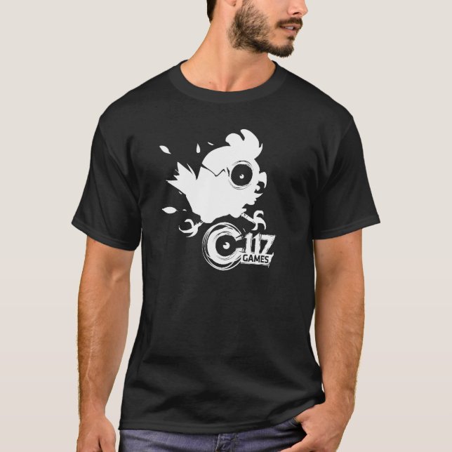 Camisa dos funcionarios C117 - caráteres retros (Frente)