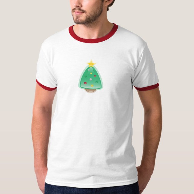 Camisa dos homens da árvore de Squee do Natal de (Frente)