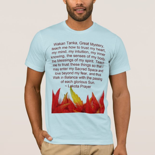 camisa dos homens da oração do lakota (Frente)